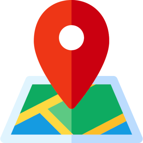 Locator pin on map